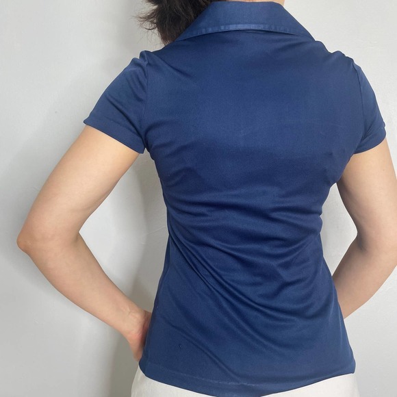 70s‎ Ship and Shore Navy Dagger Collar Shirt - Picture 6 of 6